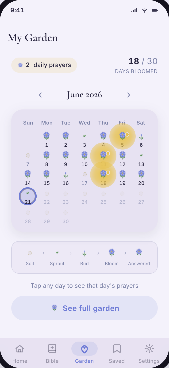 Faithfulness calendar