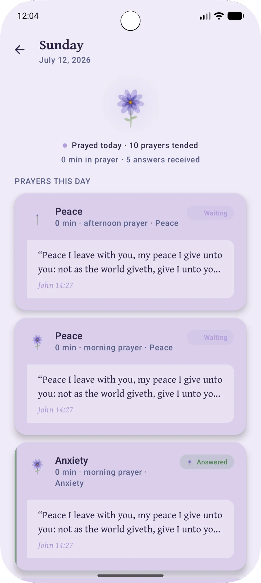 Prayers you’ve tended